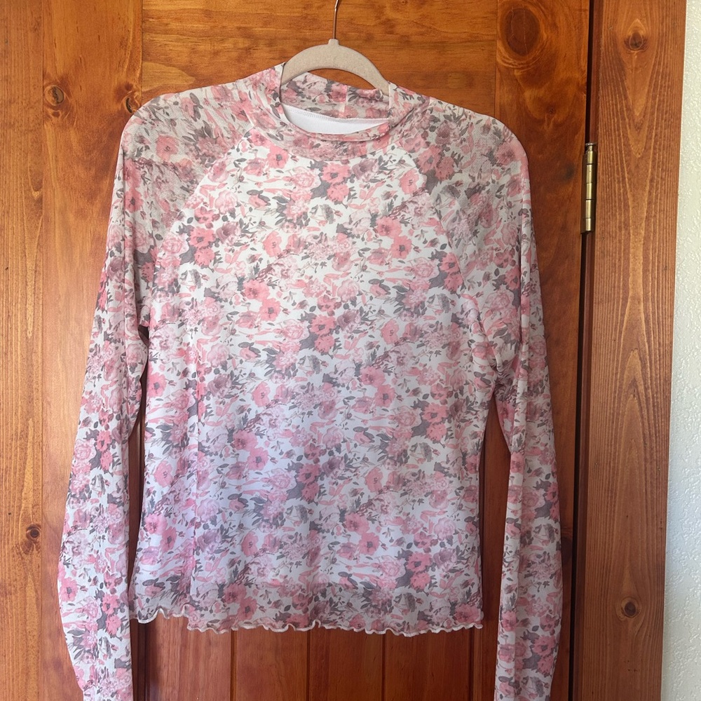 Floral Print Long Sleeve Blouse